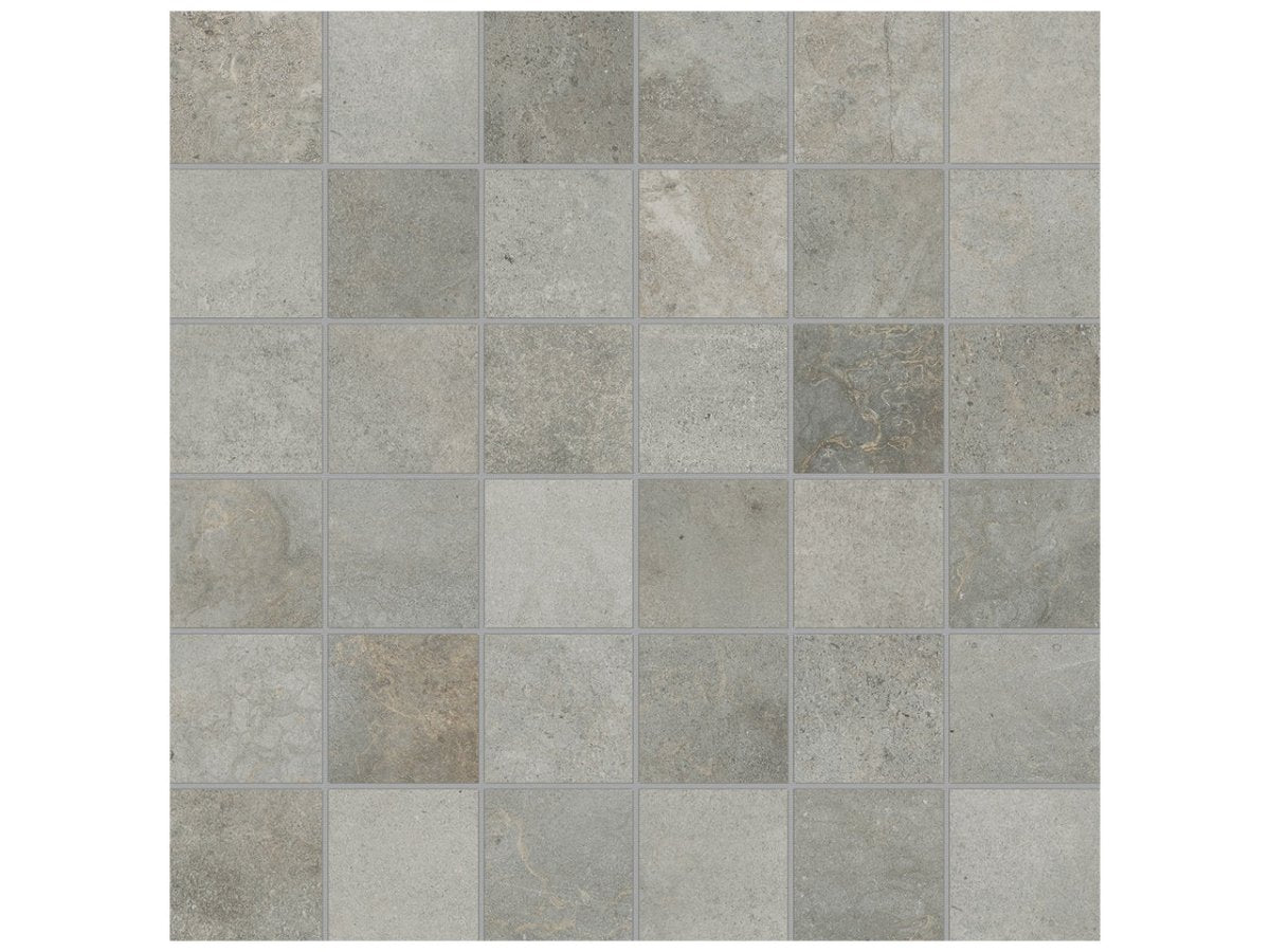 2 X 2 In Ceraforge Chromium Matte Color Body Porcelain Mosaic - BUILDMYPLACE