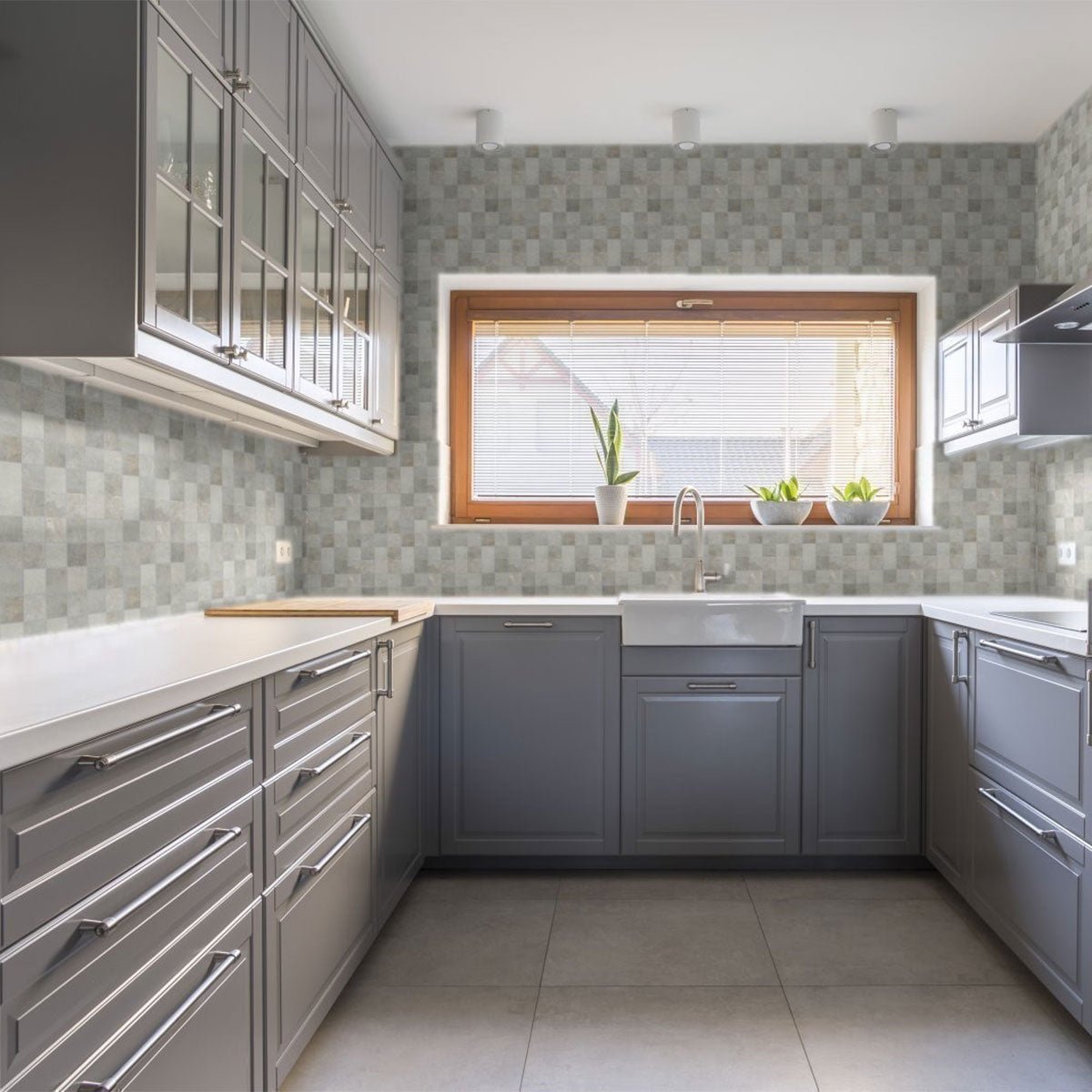 2 X 2 In Ceraforge Chromium Matte Color Body Porcelain Mosaic - BUILDMYPLACE