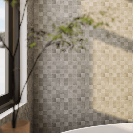 2 X 2 In Ceraforge Titanium Matte Color Body Porcelain Mosaic - BUILDMYPLACE