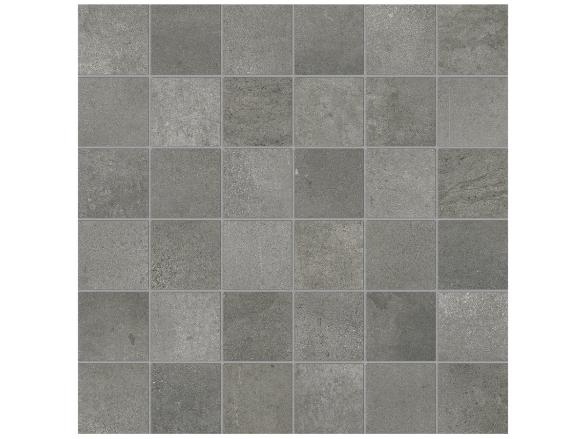 2 X 2 In Ceraforge Titanium Matte Color Body Porcelain Mosaic - BUILDMYPLACE