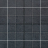 2 X 2 In Cinq Black Matte Glazed Ceramic Mosaic - BUILDMYPLACE