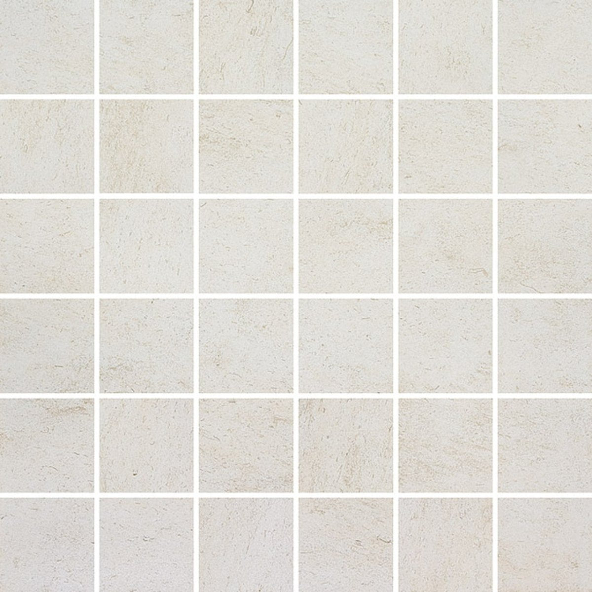 2 X 2 In Cinq Cream Matte Glazed Ceramic Mosaic - BUILDMYPLACE