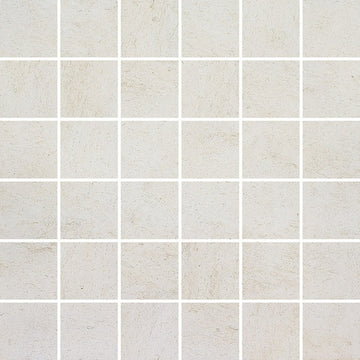 2 X 2 In Cinq Cream Matte Glazed Ceramic Mosaic - BUILDMYPLACE