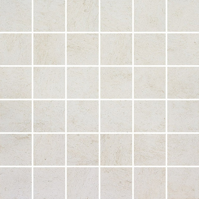 2 X 2 In Cinq Cream Matte Glazed Ceramic Mosaic - BUILDMYPLACE