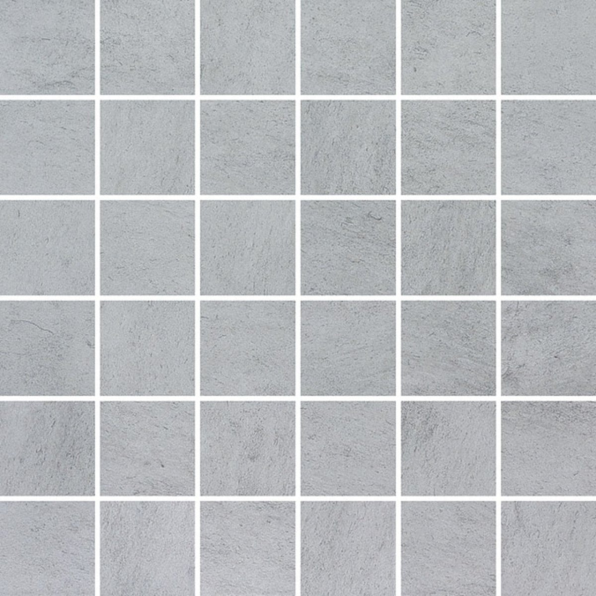 2 X 2 In Cinq Grey Matte Glazed Ceramic Mosaic - BUILDMYPLACE