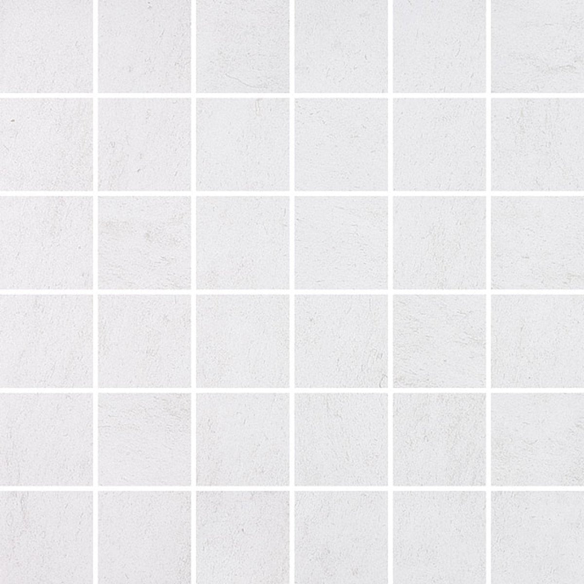 2 X 2 In Cinq White Matte Glazed Ceramic Mosaic - BUILDMYPLACE