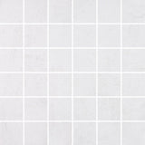 2 X 2 In Cinq White Matte Glazed Ceramic Mosaic - BUILDMYPLACE