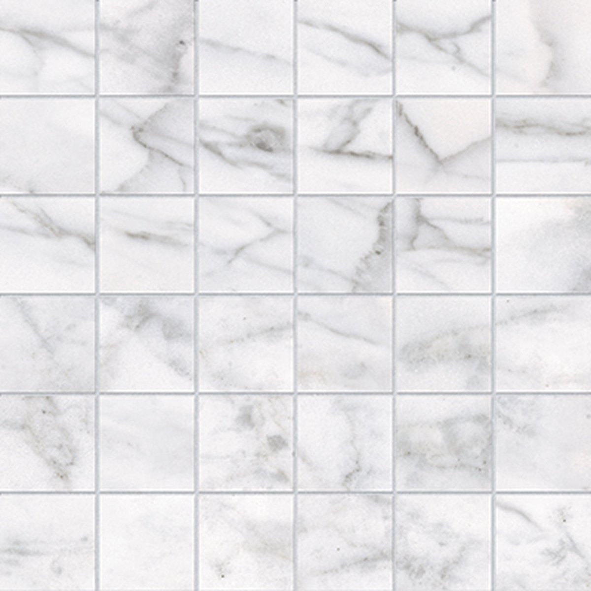 2 X 2 In Classic Carrara Matte Glazed Porcelain Mosaic - BUILDMYPLACE