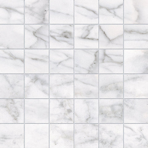 2 X 2 In Classic Carrara Matte Glazed Porcelain Mosaic