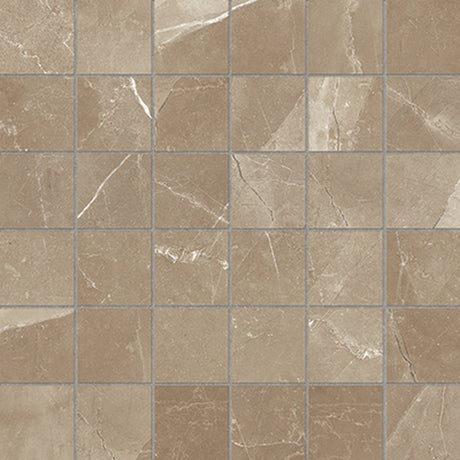 2 X 2 In Classic Pulpis Moca Matte Glazed Porcelain Mosaic - BUILDMYPLACE