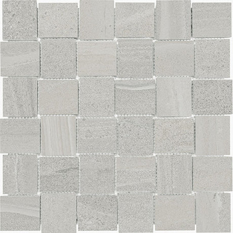 2 x 2 in. Davenport Ash Basketweave Matte Glazed Porcelain Mosaic - BUILDMYPLACE