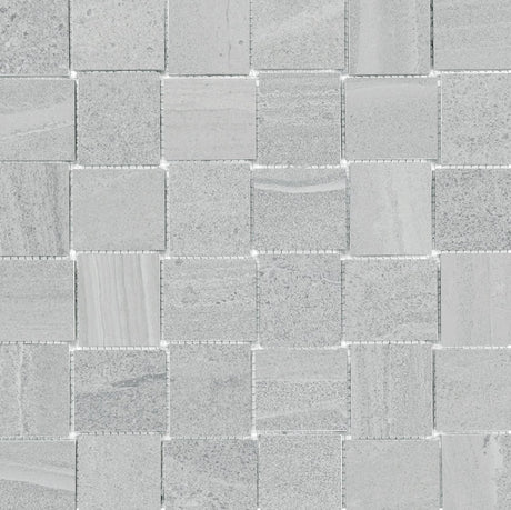 2 x 2 in. Davenport Ice Basketweave Matte Glazed Porcelain Mosaic - BUILDMYPLACE