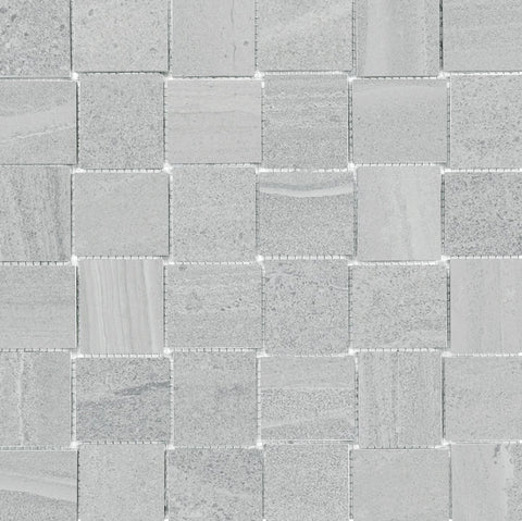 2 x 2 in. Davenport Ice Basketweave Matte Glazed Porcelain Mosaic