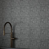 2 x 2 in. Eramosa Carbon Basketweave Matte Glazed Porcelain Mosaic - BUILDMYPLACE