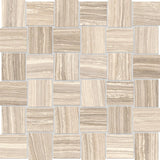 2 x 2 in. Eramosa Sand Basketweave Matte Glazed Porcelain Mosaic - BUILDMYPLACE