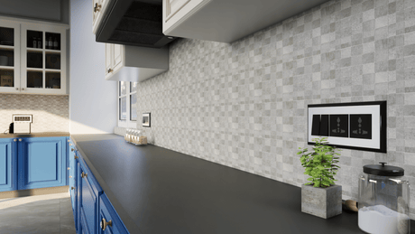 2 X 2 In Industria Chromium Matte Color Body Porcelain Mosaic - BUILDMYPLACE