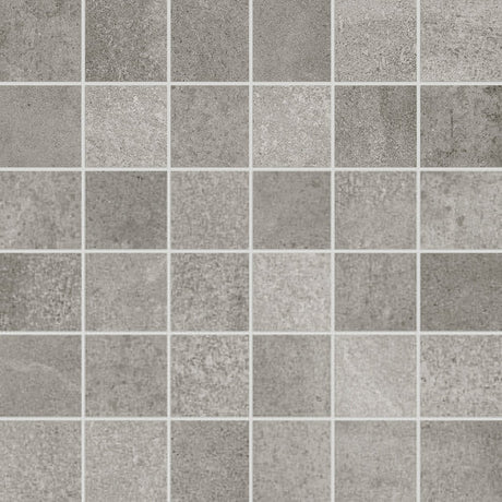 2 X 2 In Industria Chromium Matte Color Body Porcelain Mosaic - BUILDMYPLACE