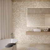 2 X 2 In Ivory Filled & Honed Travertine Mosaic - BUILDMYPLACE