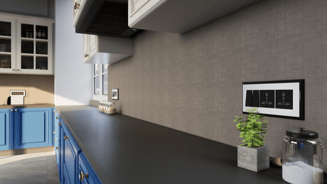 2 X 2 In Keaton Carbon Matte Glazed Ceramic Mosaic - BUILDMYPLACE