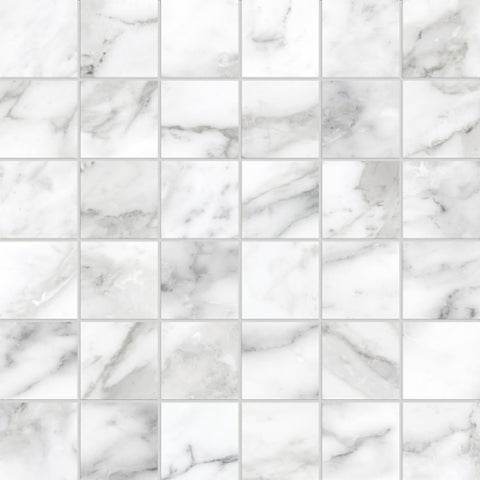 2 X 2 In La Marca Arabescato Honed Glazed Porcelain Mosaic