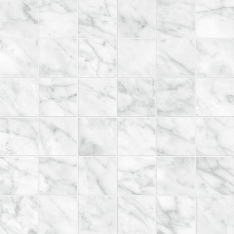 2 X 2 In La Marca Carrara Honed Glazed Porcelain Mosaic - BUILDMYPLACE