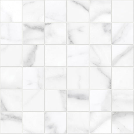 2 X 2 In La Marca Statuario Honed Glazed Porcelain Mosaic - BUILDMYPLACE