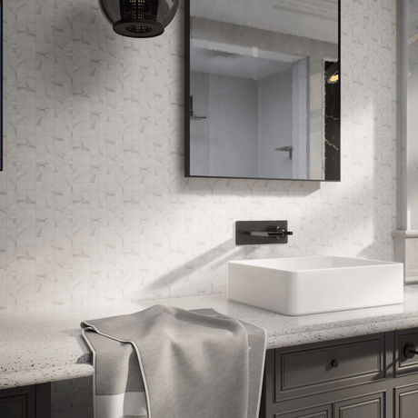 2 X 2 In La Marca Statuario Honed Glazed Porcelain Mosaic - BUILDMYPLACE