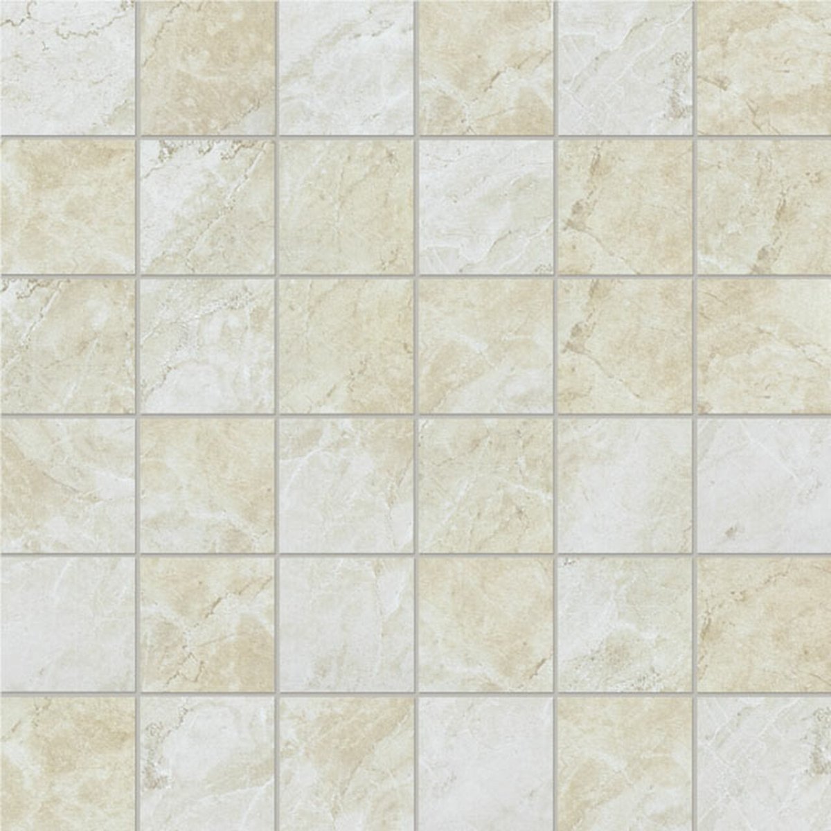 2 X 2 In Malena Ivory Matte Glazed Ceramic Mosaic - BUILDMYPLACE