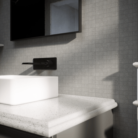 2 X 2 In Mjork Ash Matte Color Body Porcelain Mosaic - BUILDMYPLACE