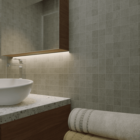 2 X 2 In Nexus Clay Matte Glazed Porcelain Mosaic - BUILDMYPLACE