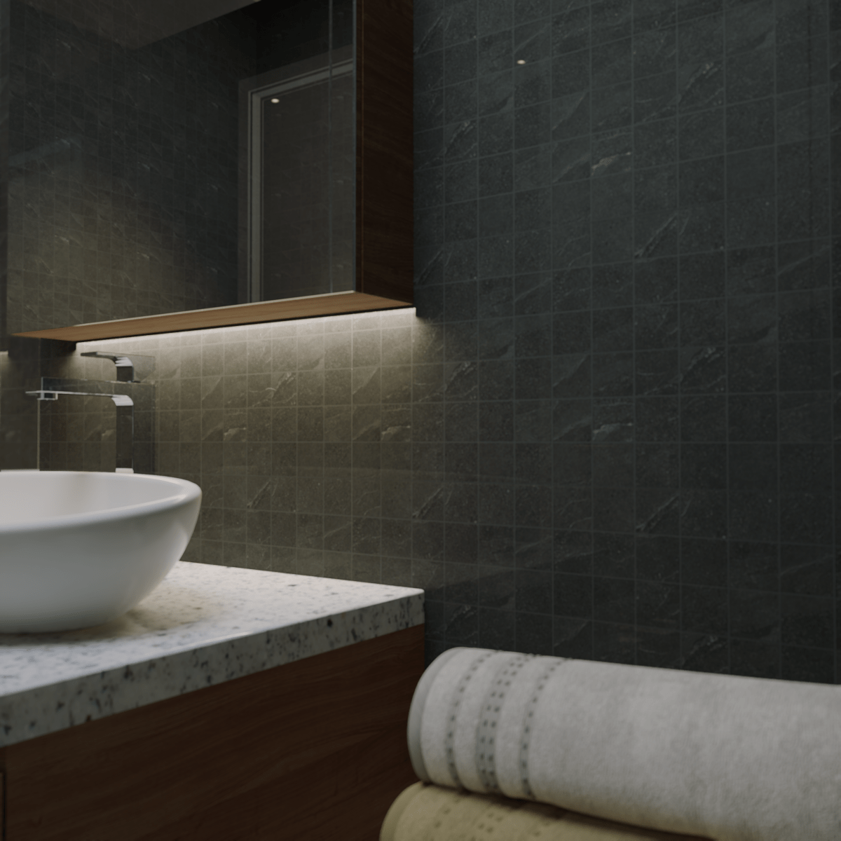 2 X 2 In Nord Carbon Matte Color Body Porcelain Mosaic - BUILDMYPLACE