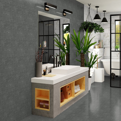 2 X 2 In Nord Carbon Matte Color Body Porcelain Mosaic - BUILDMYPLACE