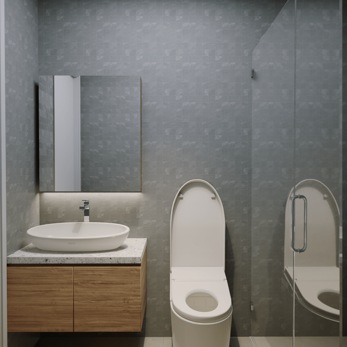 2 X 2 In Nord Palladium Matte Color Body Porcelain Mosaic - BUILDMYPLACE