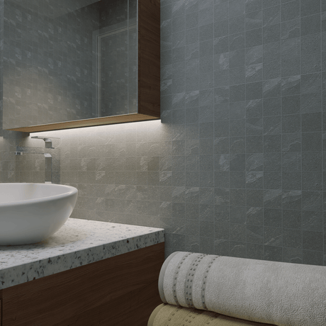 2 X 2 In Nord Palladium Matte Color Body Porcelain Mosaic - BUILDMYPLACE