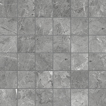 2 X 2 In Regency Carbon Matte Glazed Porcelain Mosaic - BUILDMYPLACE