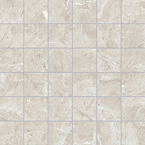 2 X 2 In Regency Ivory Matte Glazed Porcelain Mosaic