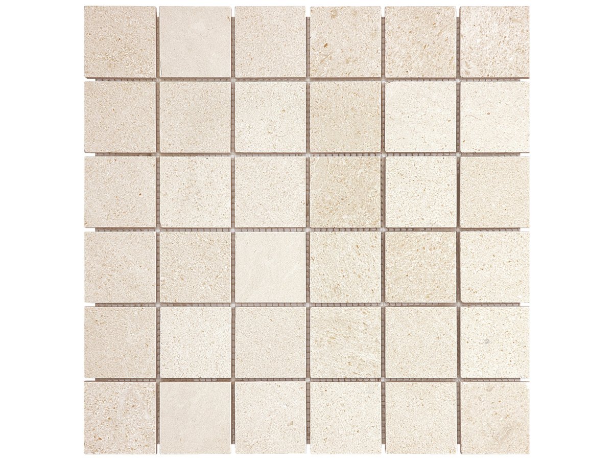 2 X 2 In Serene Ivory Honed Limestone Mosaic - BUILDMYPLACE