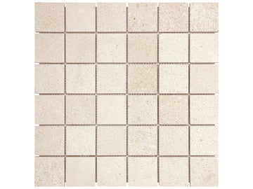 2 X 2 In Serene Ivory Honed Limestone Mosaic