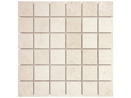 2 X 2 In Serene Ivory Polished Limestone Mosaic - BUILDMYPLACE