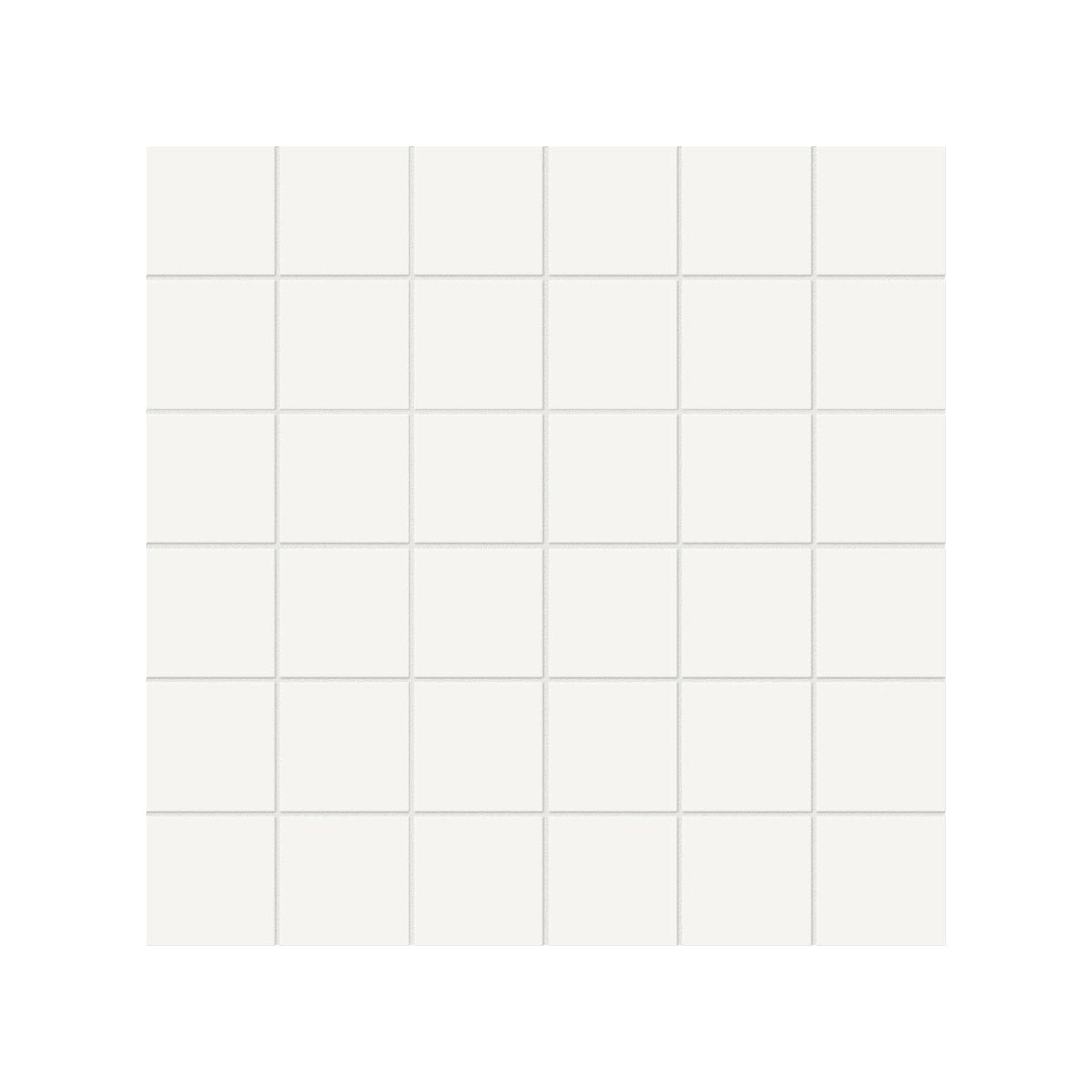 2 X 2 In Soho Canvas White Matte Glazed Porcelain Mosaic - BUILDMYPLACE