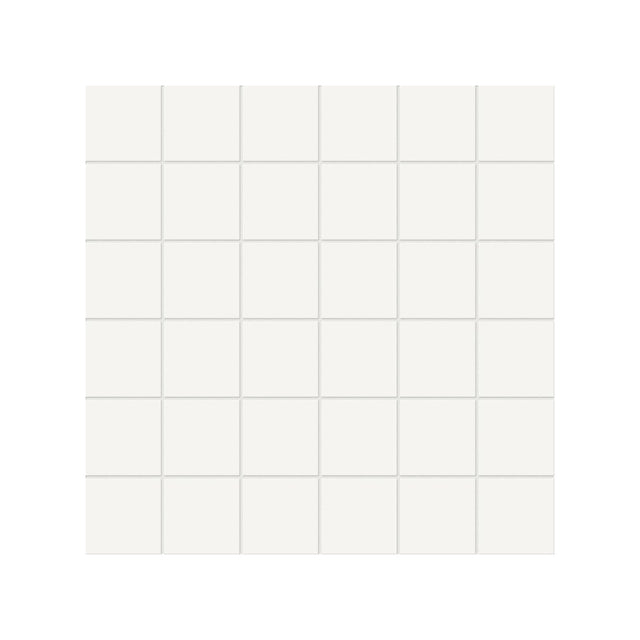 2 X 2 In Soho Canvas White Matte Glazed Porcelain Mosaic - BUILDMYPLACE