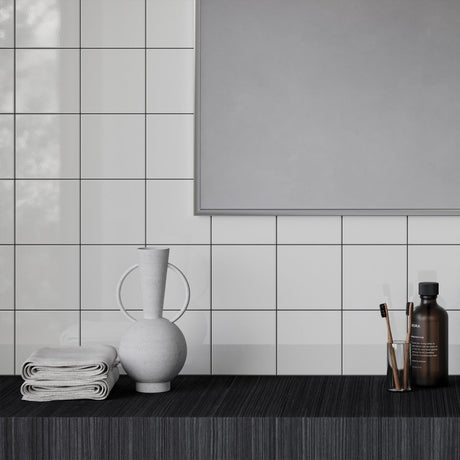 2 X 2 In Soho Canvas White Matte Glazed Porcelain Mosaic - BUILDMYPLACE