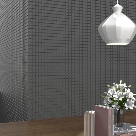 2 X 2 In Soho Retro Black Matte Glazed Porcelain Mosaic - BUILDMYPLACE