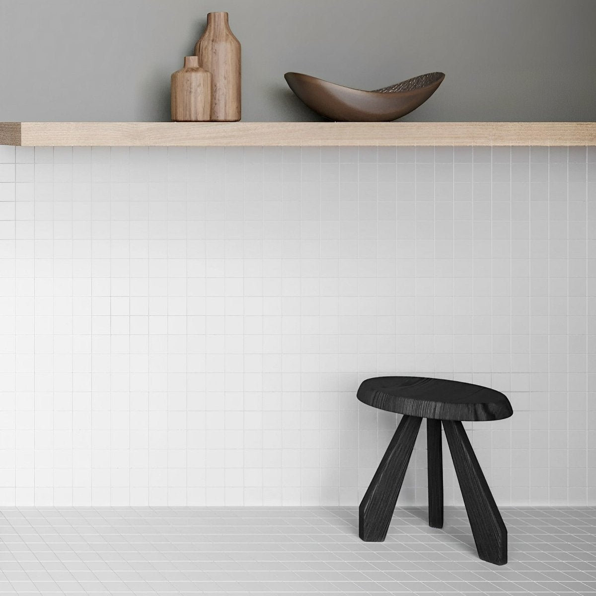 2 X 2 In Soho Vintage Grey Matte Unglazed Porcelain Mosaic - BUILDMYPLACE