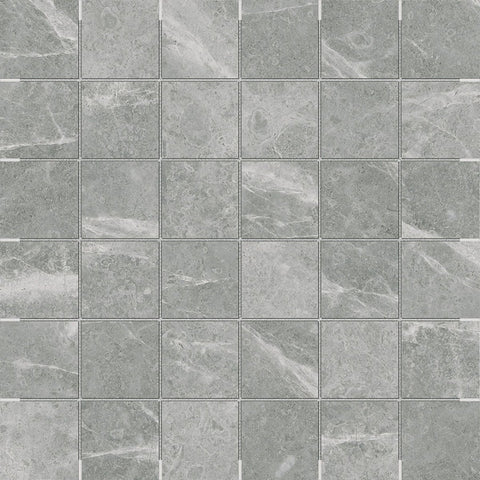 2 X 2 In Torino Argento Matte Glazed Porcelain Mosaic