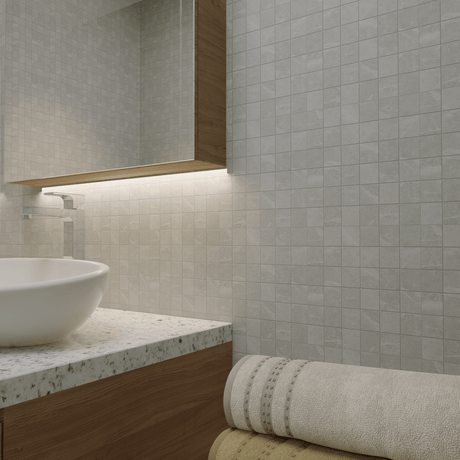 2 X 2 In Torino Argento Matte Glazed Porcelain Mosaic - BUILDMYPLACE