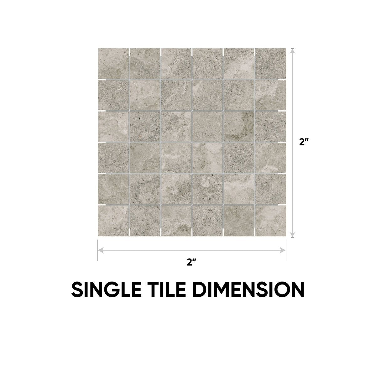 2 x 2 in. Veneta Stormio Matte Glazed Porcelain Mosaic - BUILDMYPLACE