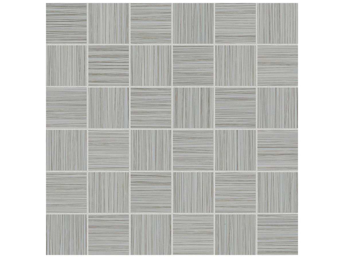 2 X 2 In Zera Annex Silver Matte Color Body Porcelain Mosaic - BUILDMYPLACE