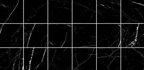 2" X 2" Pietra Black Square Polished Mosaics - BUILDMYPLACE