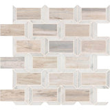 2" X 4" Angora Framework Polished Warm White Subway Joint Mosaic Tile (10SQ FT/CTN) - BUILDMYPLACE